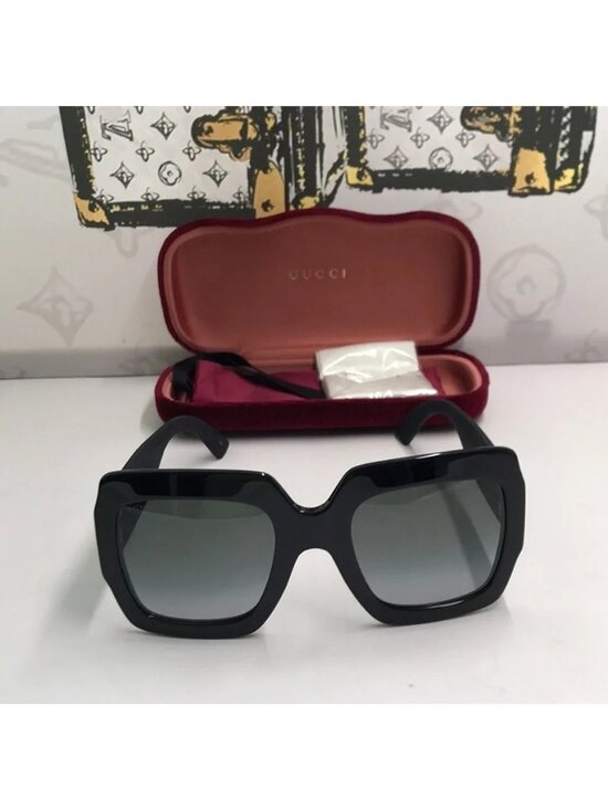 Authentic Gucci GG0102S 001 Oversized Black Sunglasses – New main image 9